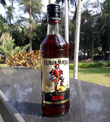 Bottle of Captain Morgan Rum